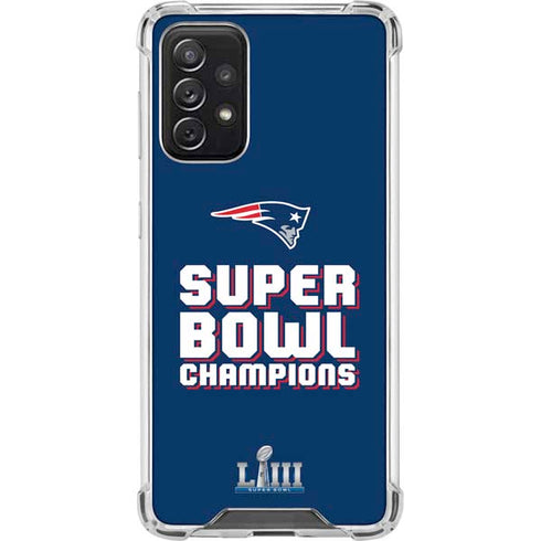 NFL Patriots Super Bowl LIII Champions Galaxy A72 5G Clear Case